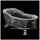 Gothic Black Marble Bathtub with Lion Head